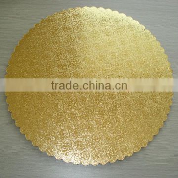 single wall embossed cake board with PET film covered