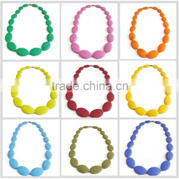wholesale chunky bubblegum necklace,teething silicone necklace,silicone bead necklace manufactory