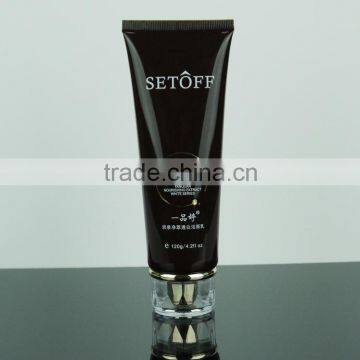 plastic tube with acrylic screw cap for skincare packaging