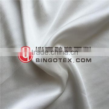 100%polyester pure white crepe satin fabric soft like silk for bridal