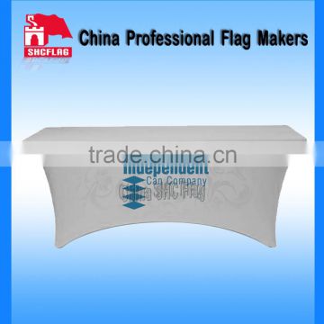 Custom logo printing Lycra/Spandex rectangle tablecloth