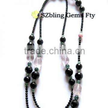 Lowest price fashion necklace semi precious stone for Costume jewelry