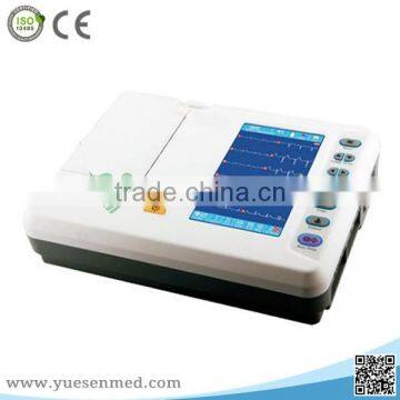 YSECG-06B LCD Display Portable 6 Channel Digital ECG/EKG Machine