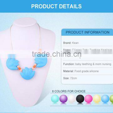 2016 newest design gold necklace silicone flower necklace