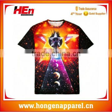 Hongen apparel qucik dry custom full colour sublimation print T-shirts