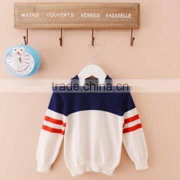 Cashmere O neck knitting color block patterns boys sweaters