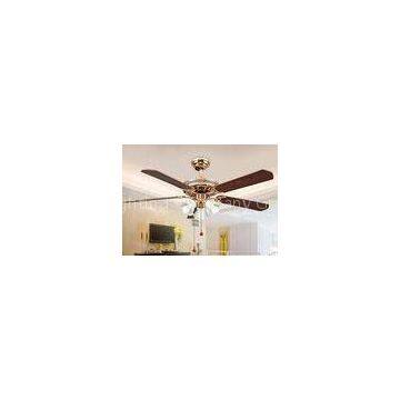 Electroplated Rose Gold Modern Ceiling Fan Light Fixtures with Iron , Acrylic