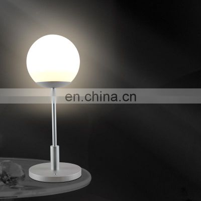 outdoor decorative metal white ball modern round table lamp