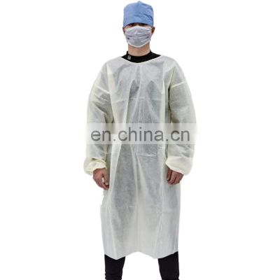 PP non woven isolation gown disposable for hospital vistor