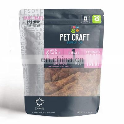 Custom mylar bag pet snack packaging bag dog/cat food bag with window