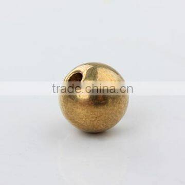 fashion Jewelry findings Smooth Brass Beads Two Hole Diameter 8mm Hole 2.2mm
