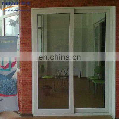 Good and inexpensive sliding doors made of plastic steel have glass trim
