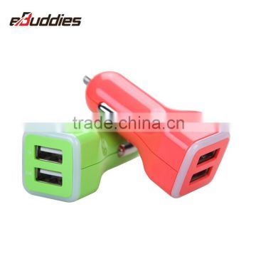 Dual car charger 5v 2A car charger usb mp3 player for Iphone5, Samsung phones