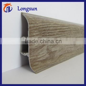 Metal color pvc baseboard for interior decoration