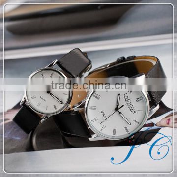 2015 New Design Couples Luxury Leather Watch With Movement Watch