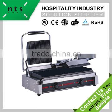 good quality hotel fast food restaurant enamel coating design electric contact grill