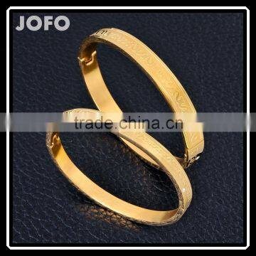 2016 Jofo Brand Fancy Stainless Steel Gold Jewellery Bangles Wholesale
