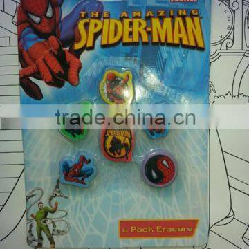 Spiderman Items shaped eraser