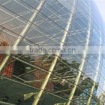 Facade cladding curved glass curtain wall