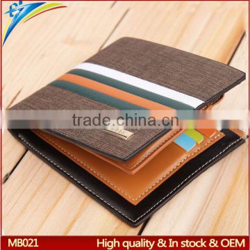 Purses factory 2015 Best selling men standard size wallet Trend korea striped design money clip