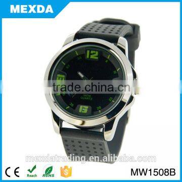 china OEM high quality man quartz silicone brand watch