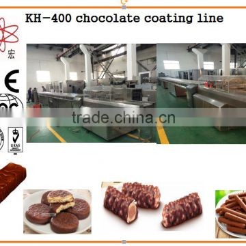 CE approved KH-400/600/800 small chocolate coating machine/chocolate enrobing machine