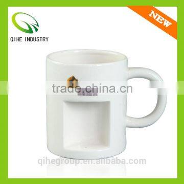 The china white ceramic mug with DIY gift pot