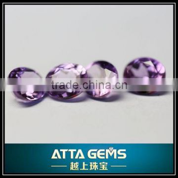 China amethyst round shining cut zirconia cz gems