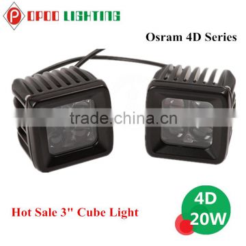 Hot Sale 3" Cube Light, Offroad 20W Cube Light