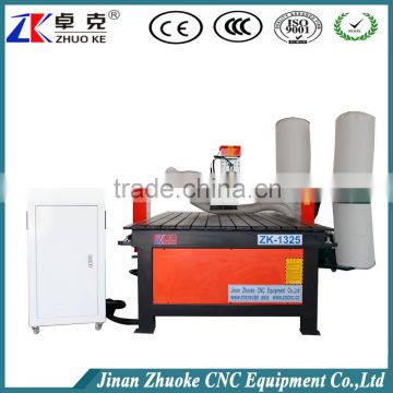 Low Noise High Quality Woodworking CNC Router Machinery ZK-1325 1300*2500MM 3.2KW Water Cooling Spindle Dust Collector
