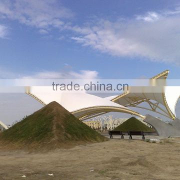 PTFE tensile fabric architecture Sculpture of landscape building for tension structure canopy in Taiwan