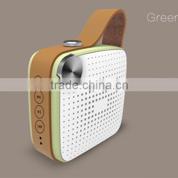 2016 Hot selling Bluetooth powered speaker HD stereo sound with leather handle