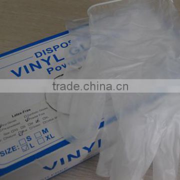 transparent PVC glove disposable for industrial using