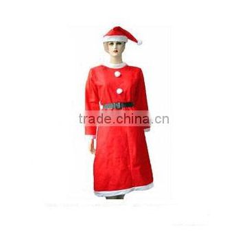 Christmas decoration, non-woven christmas 3pcs garment, santa clause clothes, non-woven women costumes