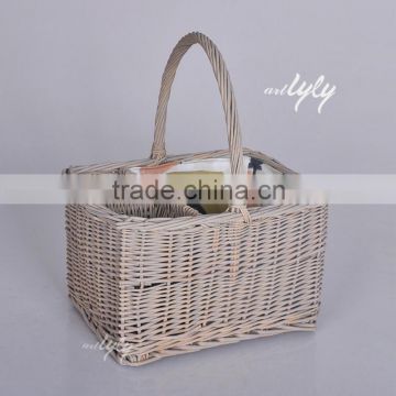 Empty Wicker Picnic Baskets Wholesale with Handle