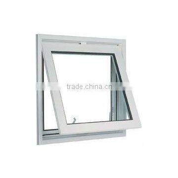 Durable white color aluminium top hinged window with winder