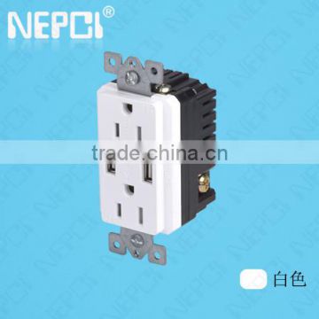 wholesale price 2.1 A wall outlet with usb USB Wall Socket USA