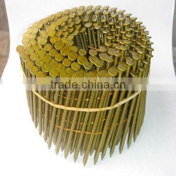 yellow coated coil nails