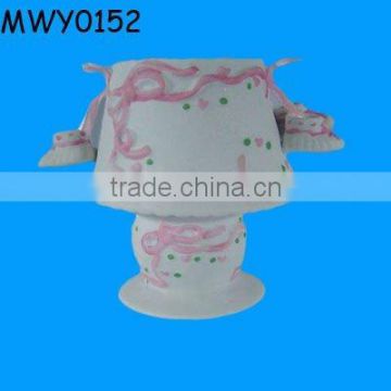 ceramic jars Pink tealight holder baby