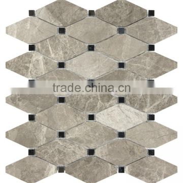 MM-CV225 Super quality indoor design natural stone rhombus marble mosaics tiles