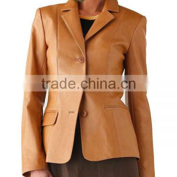 Ladies leather blazer