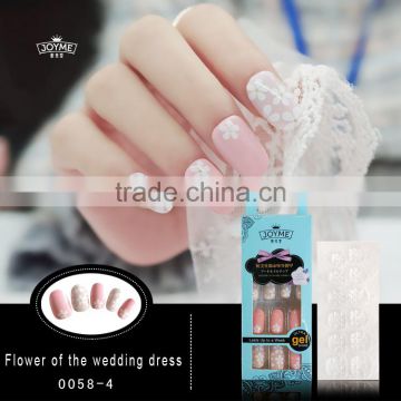 NEWAIR 2017 new style printed flower artificial fingernails for adults