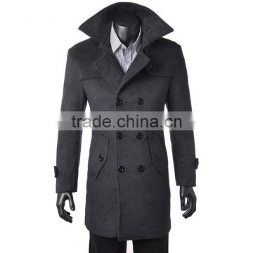 man Spring and Autumn long style grey Jacket 2015