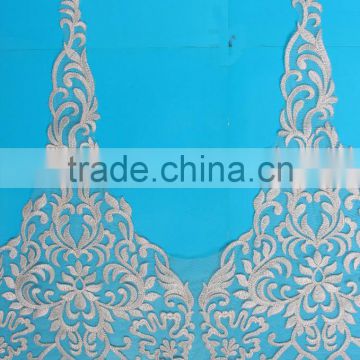 Alibaba online lace trim border embroidered lace for bridal dress