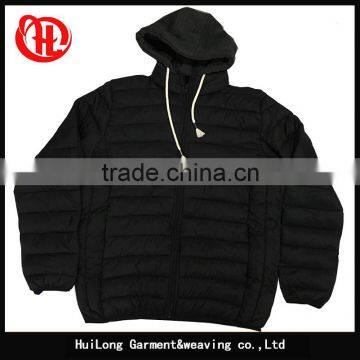 wholesale man coats with fleece hood men casual bubble jackets simple jacket