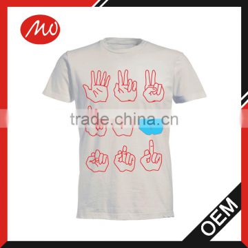 Man finger-guessing game front printing t shirts