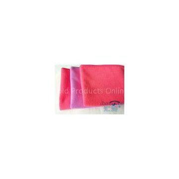 High Absorption Red Microfiber Cleaning Cloth With Silk Banded Edges 16\