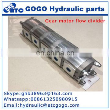 2 sections hydraulic gear flow divider synchronous motor