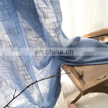 Style Linen Curtain voile curtain fabric gauze curtain fabric for europe market