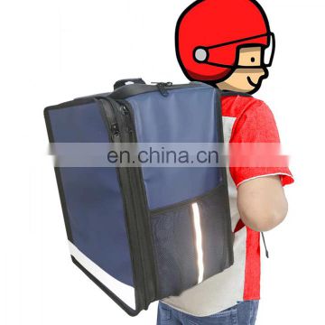 High quality 500D PVC waterproof insulated pizza thermal bag food delivery expandable backpack